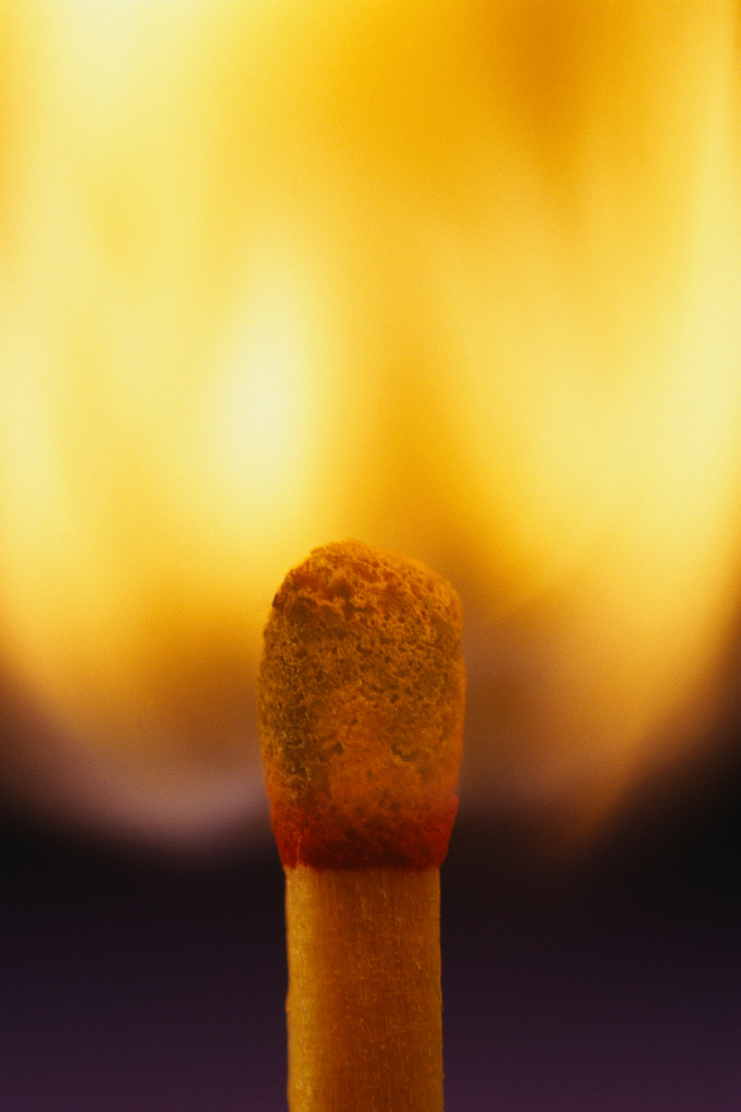 Lit Match, symbolizing here the gift of God's inspiration to the disciples on Pentecost