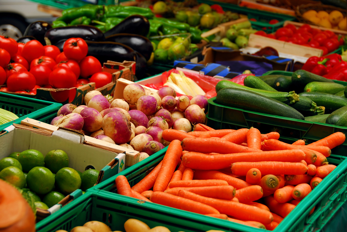 photo of vegetables at a market