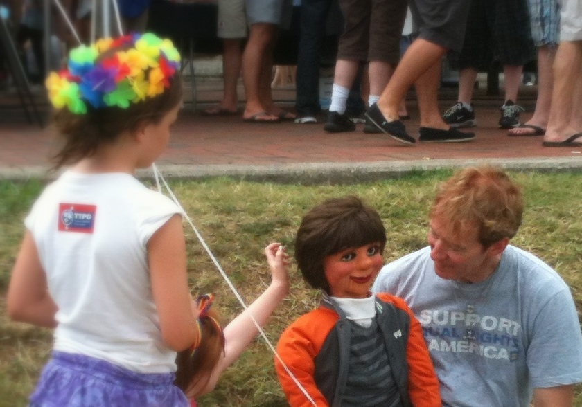 Charles, Skyler and friends at Pride 2012 - photo